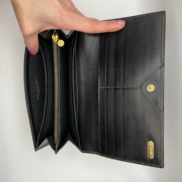 Fendi Pequin Leather Bifold Long Wallet - A condition - Picture 5 of 13